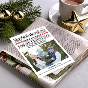 Cartão De Festividades Feliz Natal Um Foto do Polo Norte Notícias