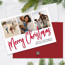 Cartão De Festividades Feliz Natal - Várias Fotografias - Script de Calig