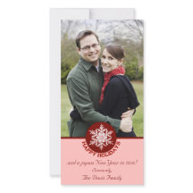 Feliz Natal Vermelho Floco de Neve 4x8