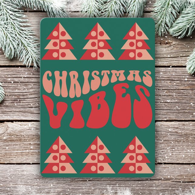 Cartão De Festividades Feliz Natal Vibes Retro (Criador carregado)