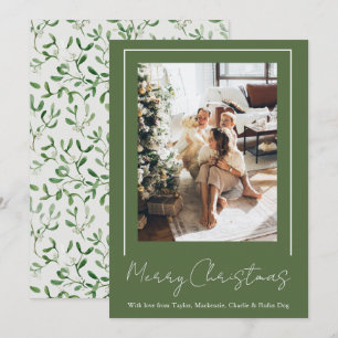 Cartão De Festividades Feliz Natal Visco Personalizado Foto