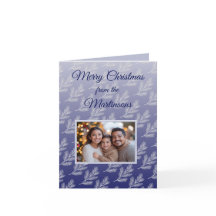 Feliz Natal White Branches Blue Foto