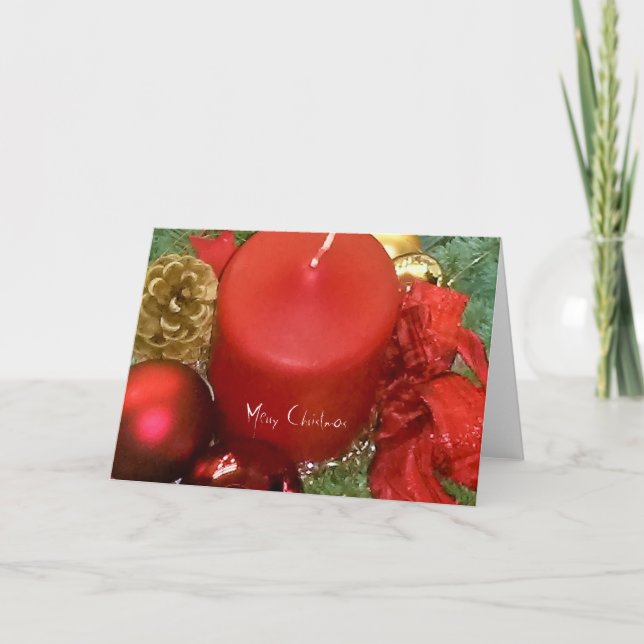 Cartão De Festividades Feliz Natal Wreath (Frente)