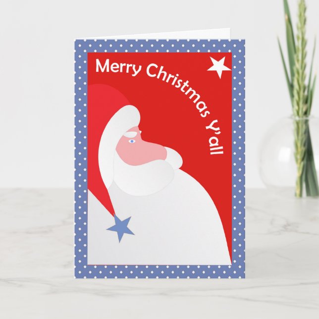 Cartão De Festividades Feliz Natal Y'all! (Frente)