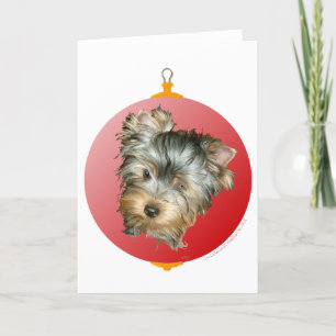 Cartão De Festividades Feliz Natal Yorkshire Terrier