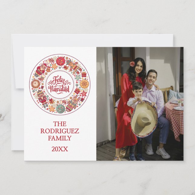 Cartão De Festividades Feliz Navidad (Frente)