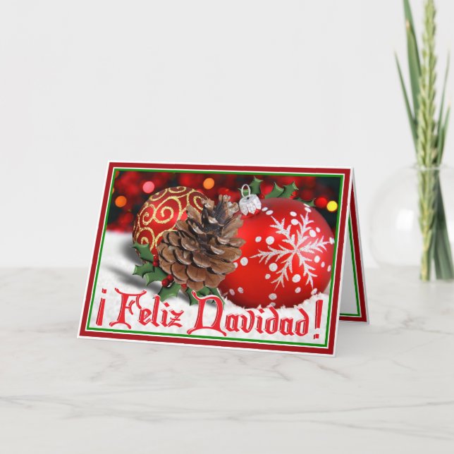 Cartão De Festividades Feliz Navidad (Frente)