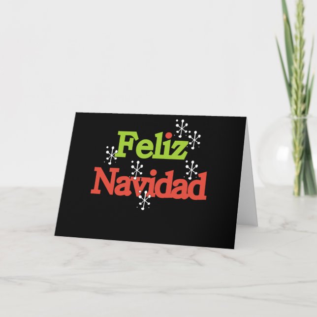 Cartão De Festividades Feliz Navidad (Frente)
