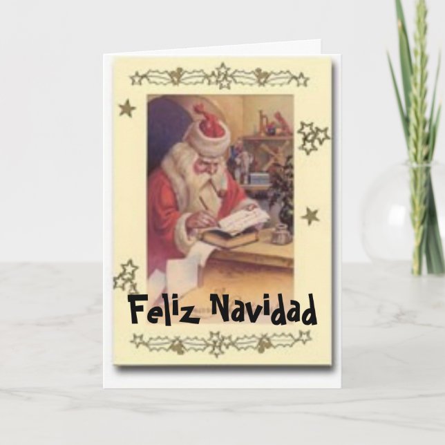 Cartão De Festividades Feliz Navidad (Frente)