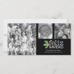 Cartão De Festividades Feliz Navidad - 3 photo collage<br><div class="desc">Customize this with 3 photos and family name. Includes an option to add the year and the first names of your family members.</div>