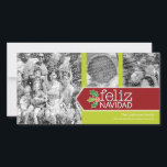 Cartão De Festividades Feliz Navidad - 3 photo collage<br><div class="desc">Customize this with 3 photos and family name. Includes an option to add the year and the first names of your family members.</div>