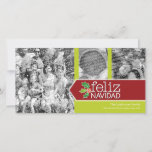 Cartão De Festividades Feliz Navidad - 3 photo collage<br><div class="desc">Customize this with 3 photos and family name. Includes an option to add the year and the first names of your family members.</div>