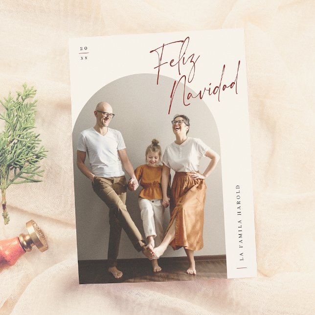 Cartão De Festividades Feliz Navidad Arch Foto Natal (Criador carregado)