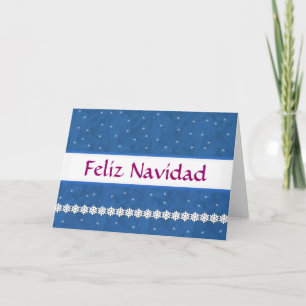 Cartão De Festividades Feliz Navidad - AZUL Natal em Espanha