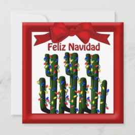 Cartão De Festividades Feliz Navidad Desert Christmas Cactus Saudação