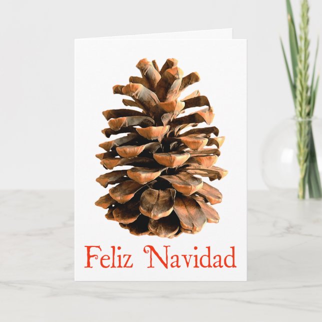 Cartão De Festividades Feliz Navidad - Jerusalem Pine Cone (Frente)
