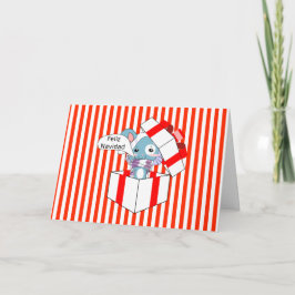 Cartão De Festividades Feliz Navidad Mouse in Gift Box
