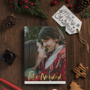 Cartão De Festividades Feliz Navidad Photo Christmas Holiday Card
