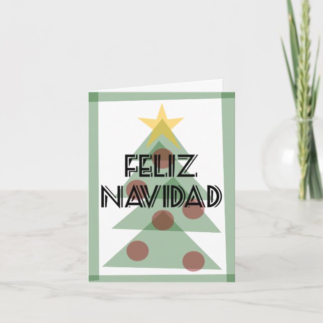 Cartão De Festividades Feliz Navidad Prospero Ano Nuevo Tarjeta -Notecard (Frente)