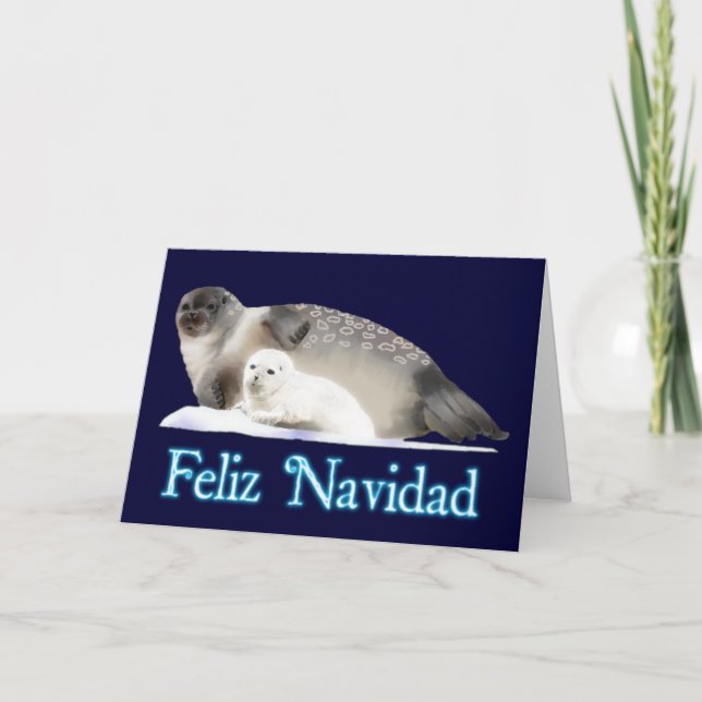 Cartão De Festividades Feliz Navidad - Selo com Toque (Frente)