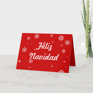Cartão De Festividades Feliz Navidad Snowflakes