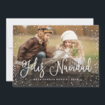 Cartão De Festividades Feliz Navidad | Tarjeta de Navidad<br><div class="desc">O la do de do diseño do foto y do engodo de Tarjeta de Navidad nieve</div>