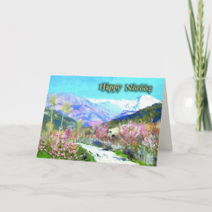 Cartão De Festividades Feliz Norooz. Ano Novo Persa Arte Refinada