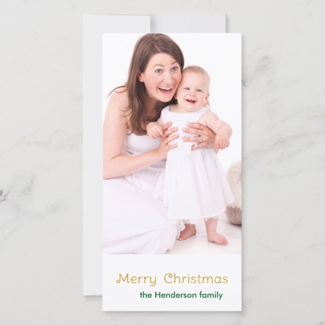 Cartão De Festividades Feliz Ouro de Natal Sparkle (Frente)