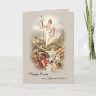 Cartão De Festividades Feliz Páscoa a um Irmão Católico Especial