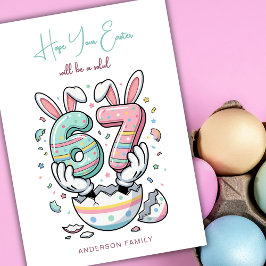 Cartão De Festividades Feliz Páscoa Adolescente Divertido Viral 6 7 Seis 