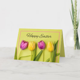 Cartão De Festividades Feliz Páscoa Para Qualquer Tulipa Bonita