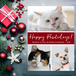 Cartão De Festividades Feliz Pawlidays 3 Foto