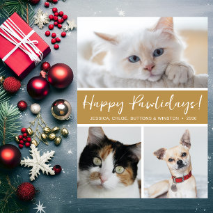 Cartão De Festividades Feliz Pawlidays 3 Foto