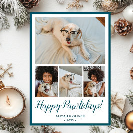 Cartão De Festividades Feliz Pawlidays 4 Foto