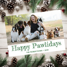 Cartão De Festividades Feliz Pawlidays Foto