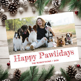 Cartão De Festividades Feliz Pawlidays Foto