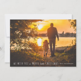 Cartão De Festividades Feliz pequena Foto de Natal