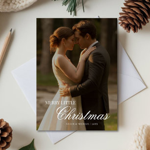 Cartão De Festividades Feliz Pequeno Natal Casal Saudação