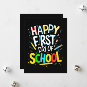 Cartão De Festividades Feliz Primeiro Dia de Volta às Aulas
