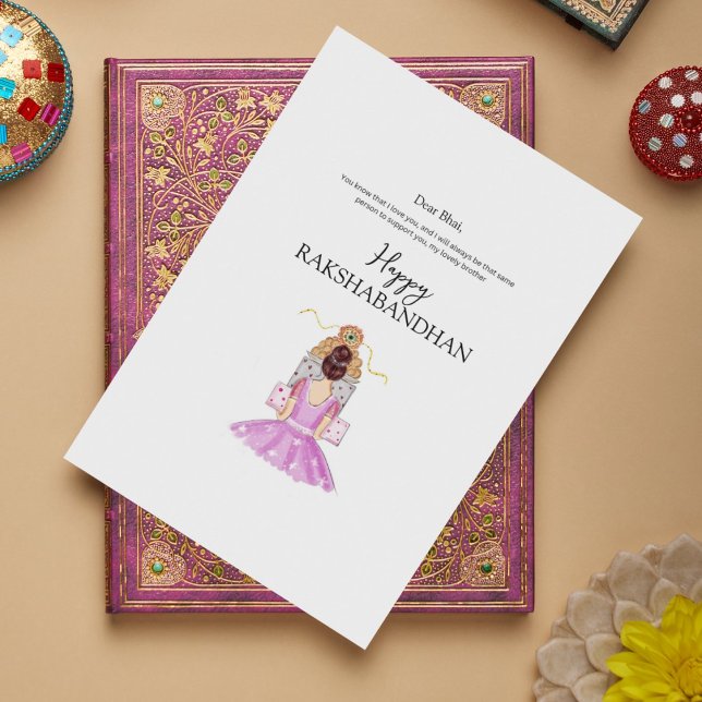 Cartão De Festividades feliz rakhi, rakshabandhan, festival indiano. (Criador carregado)