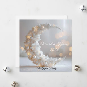 Cartão De Festividades Feliz Ramadan Mubarak Ramadan Kareem Branco Muçulm