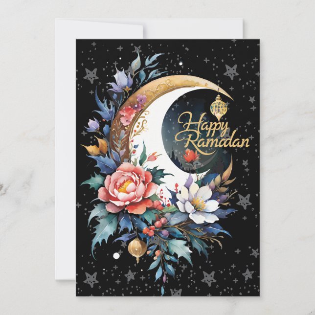 Cartão De Festividades Feliz Ramadão (Frente)