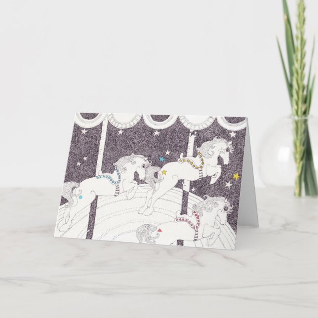 Cartão De Festividades Feliz, rodar e rodar (Frente)