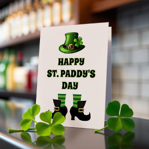 Cartão De Festividades Feliz Rua, o dia de Patrick Leprechaun Engraçado