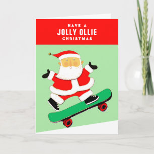 Cartão De Festividades Feliz Skateboard Natal