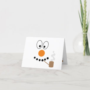 Cartão De Festividades Feliz Snowman Cartoon Natal
