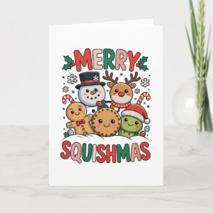 Cartão De Festividades Feliz Squishmas Esquadrão Squish Natal
