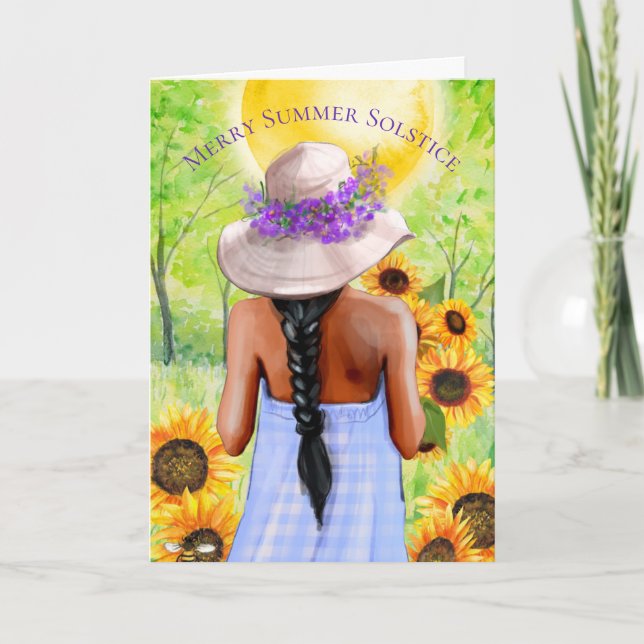 Cartão De Festividades Feliz Summer Solstice Litha Wiccan Sabbat (Frente)