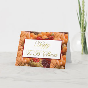 Cartão De Festividades Feliz Tu B'Shvat Tu bisvat feriado judeu