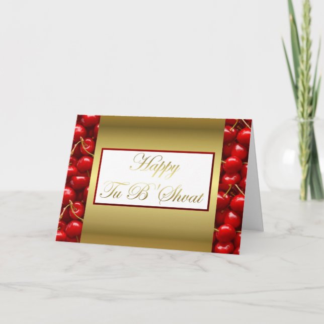 Cartão De Festividades Feliz Tu B'Shvat Tu bisvat feriado judeu (Frente)